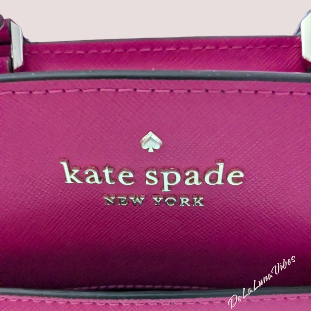 Kate Spade New York Medium Satchel Handbag in Fuchsia - Picture 10 of 16